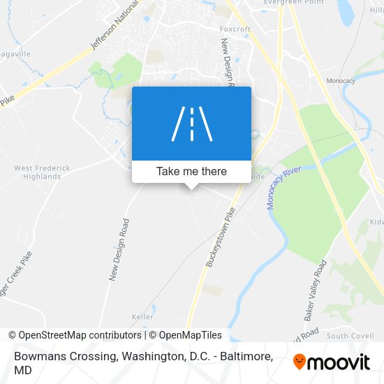 Mapa de Bowmans Crossing