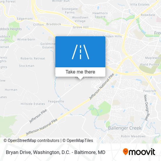 Mapa de Bryan Drive