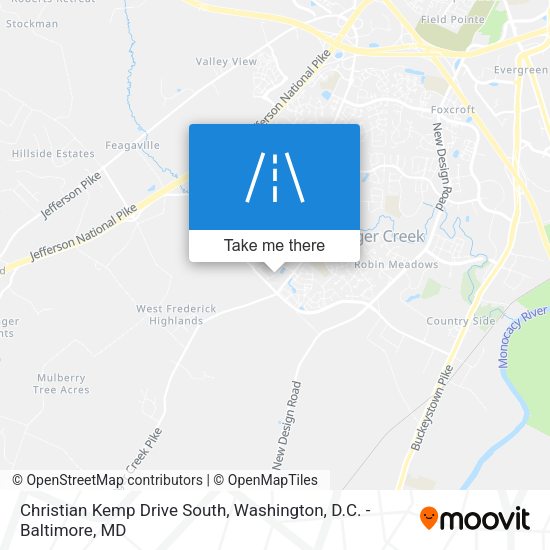 Christian Kemp Drive South map