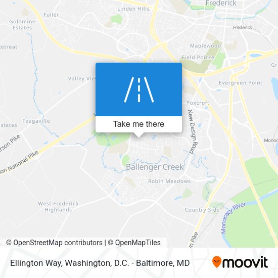 Ellington Way map