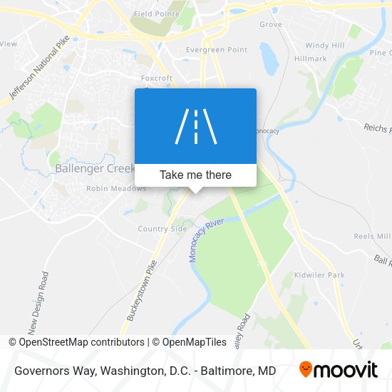 Governors Way map