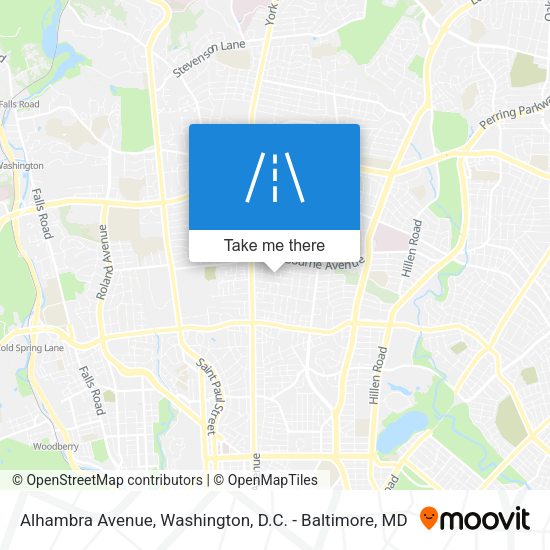 Alhambra Avenue map