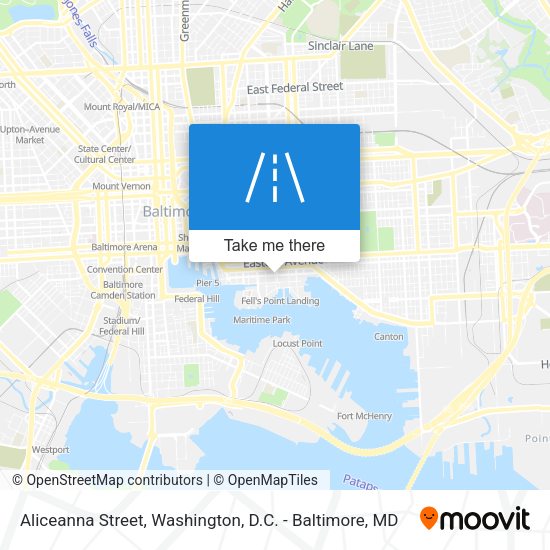 Mapa de Aliceanna Street