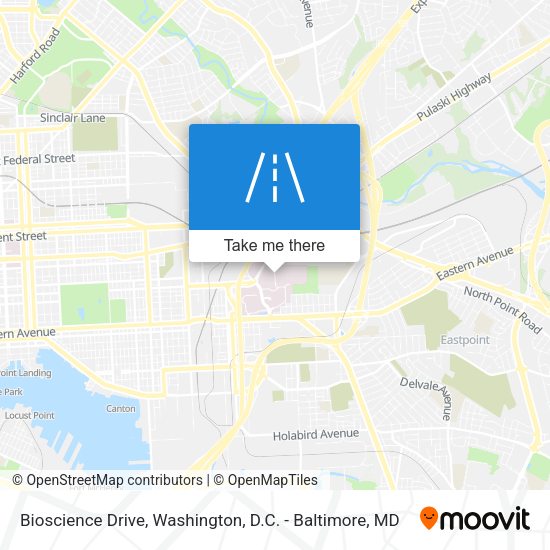 Mapa de Bioscience Drive