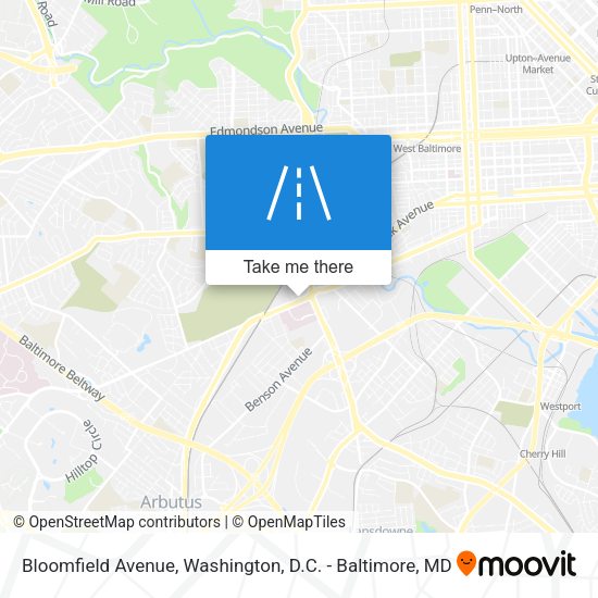 Bloomfield Avenue map