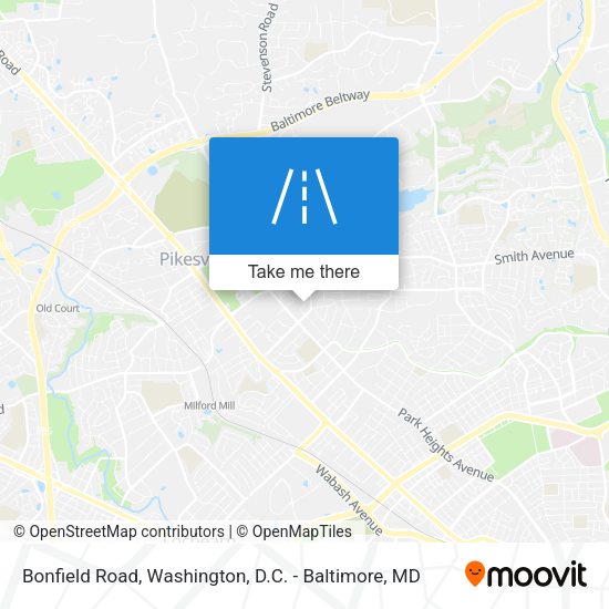 Bonfield Road map