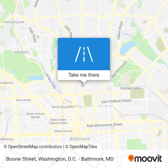 Boone Street map