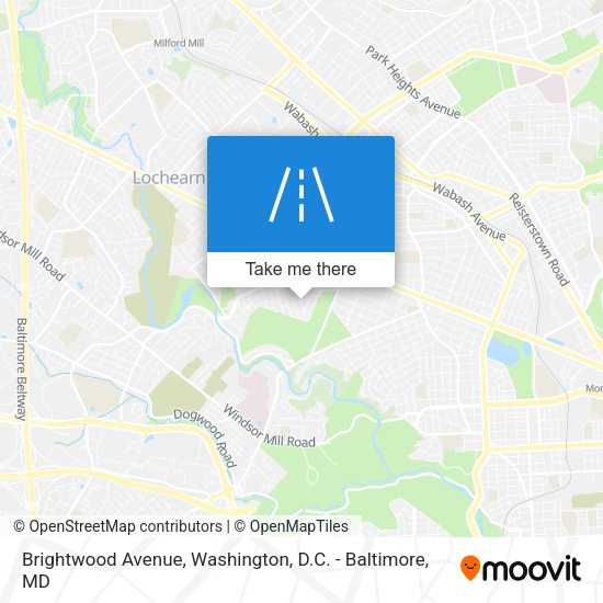 Brightwood Avenue map
