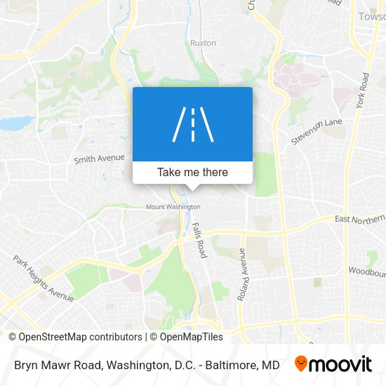Bryn Mawr Road map