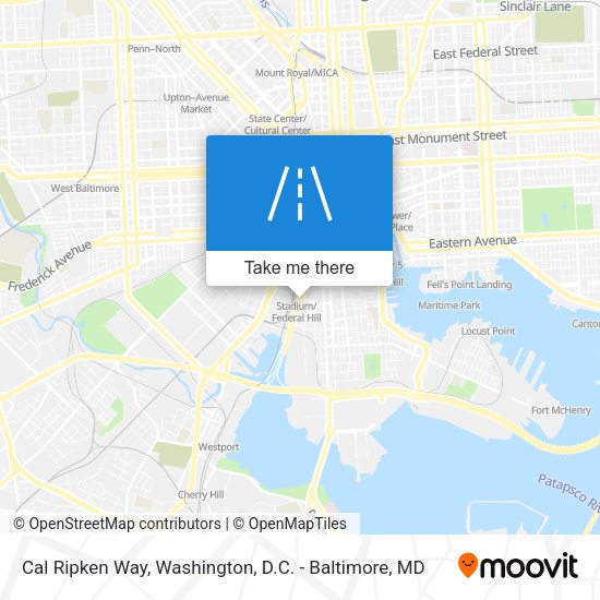 Cal Ripken Way map