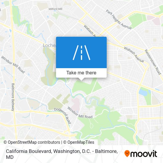 Mapa de California Boulevard