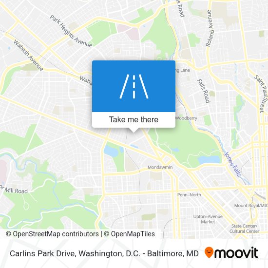 Carlins Park Drive map