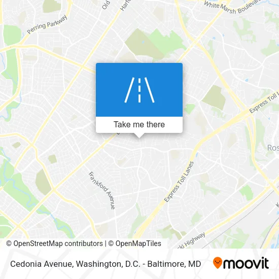 Cedonia Avenue map