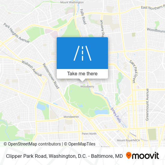 Clipper Park Road map