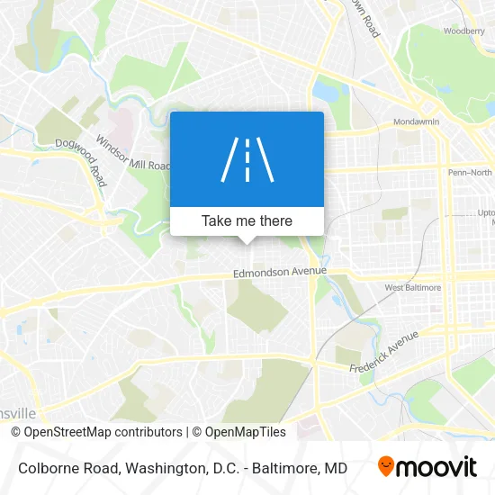 Colborne Road map