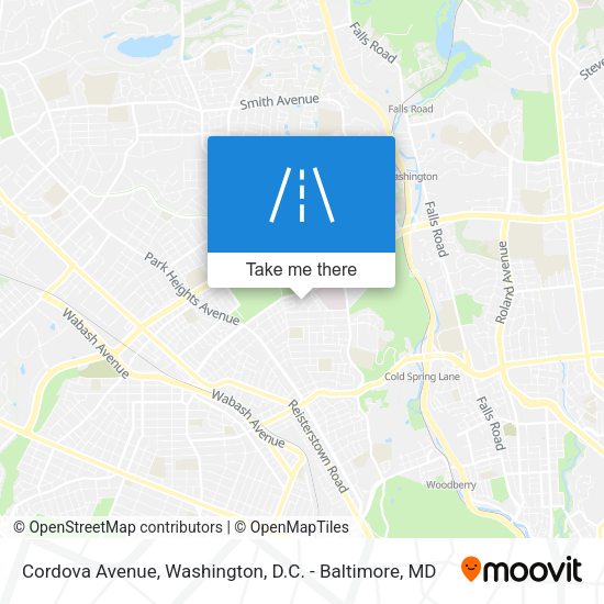Mapa de Cordova Avenue