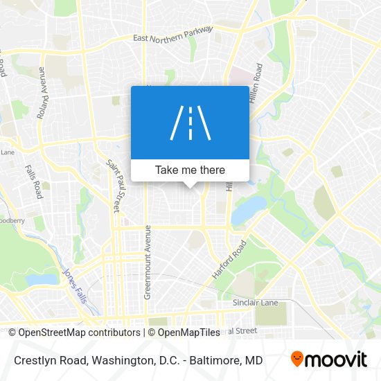 Crestlyn Road map