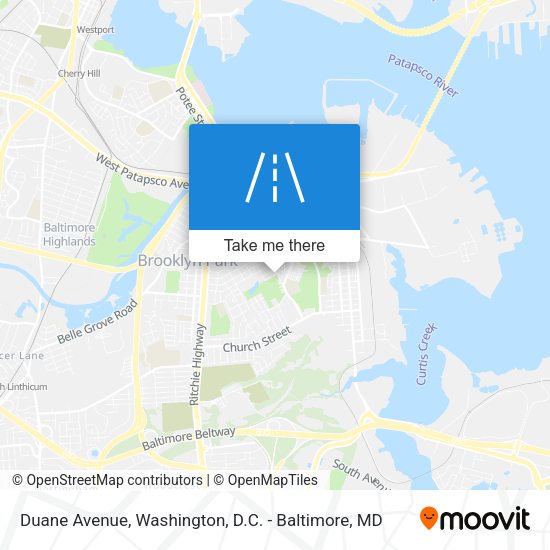 Duane Avenue map