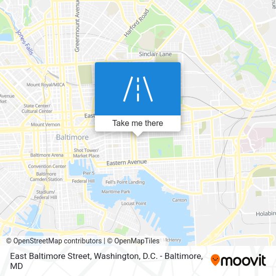 Mapa de East Baltimore Street