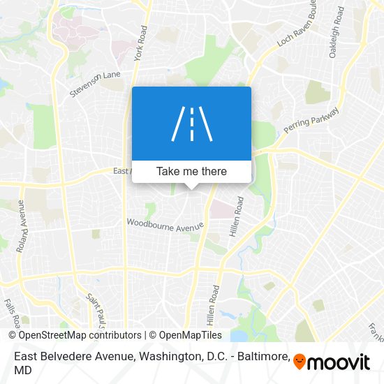 East Belvedere Avenue map