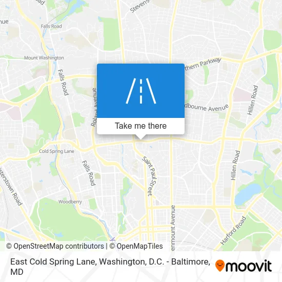 East Cold Spring Lane map