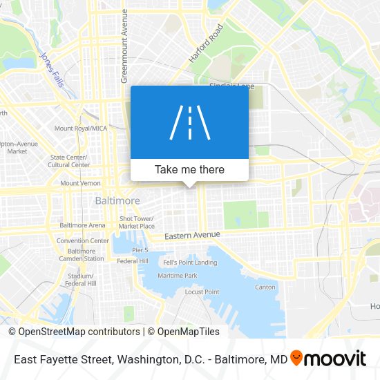 Mapa de East Fayette Street