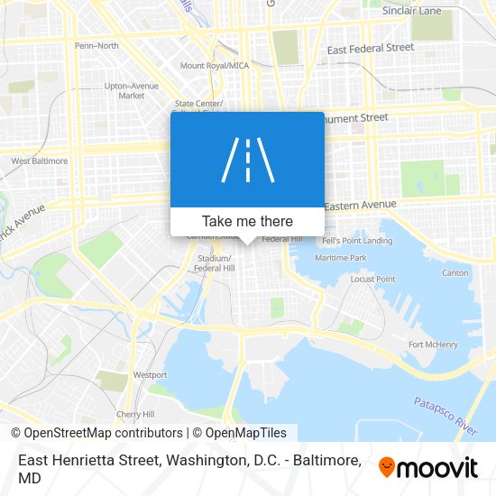 East Henrietta Street map