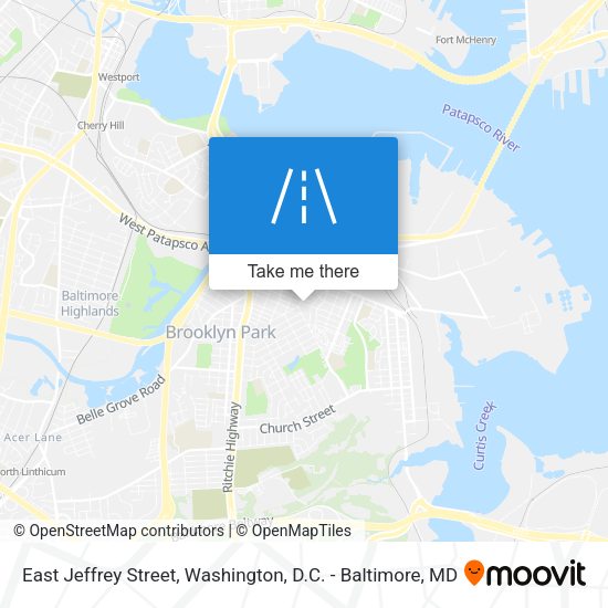 East Jeffrey Street map