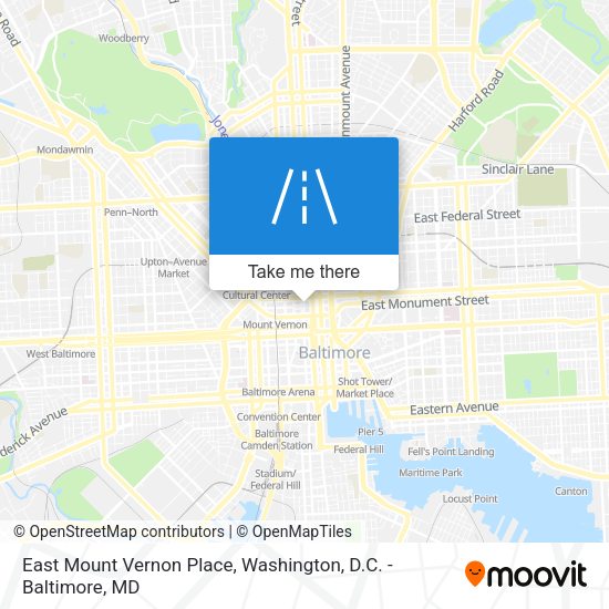 Mapa de East Mount Vernon Place