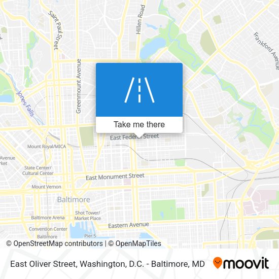 East Oliver Street map