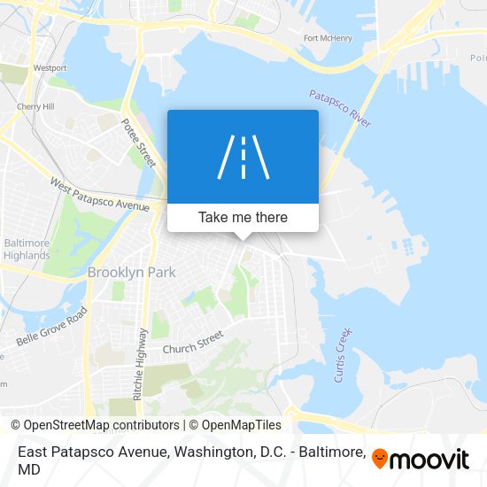 East Patapsco Avenue map