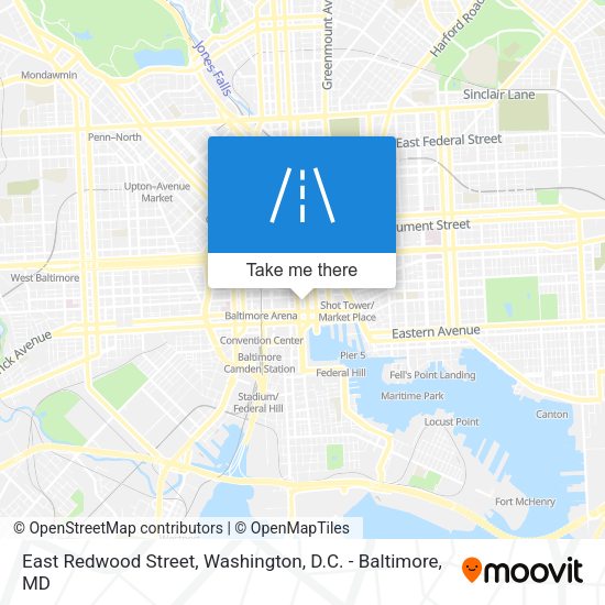 Mapa de East Redwood Street