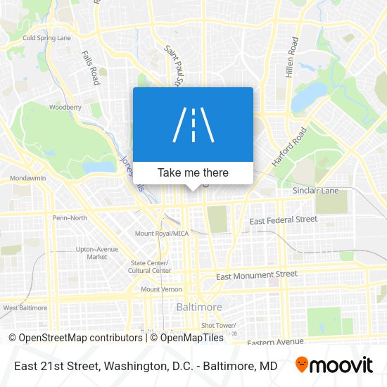 Mapa de East 21st Street