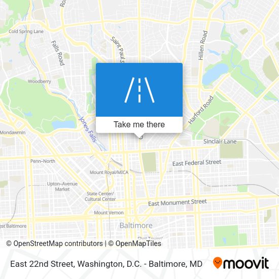 East 22nd Street map