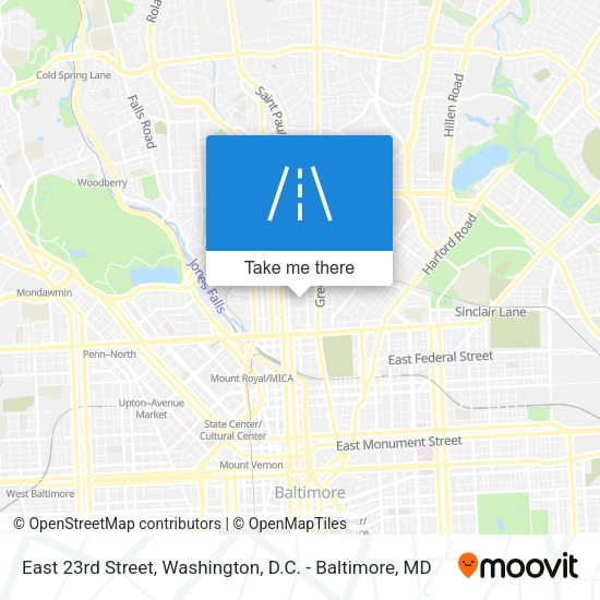 Mapa de East 23rd Street