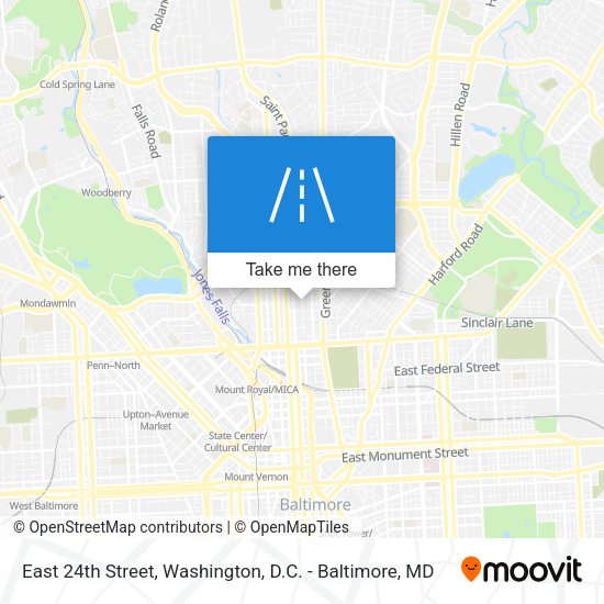 East 24th Street map