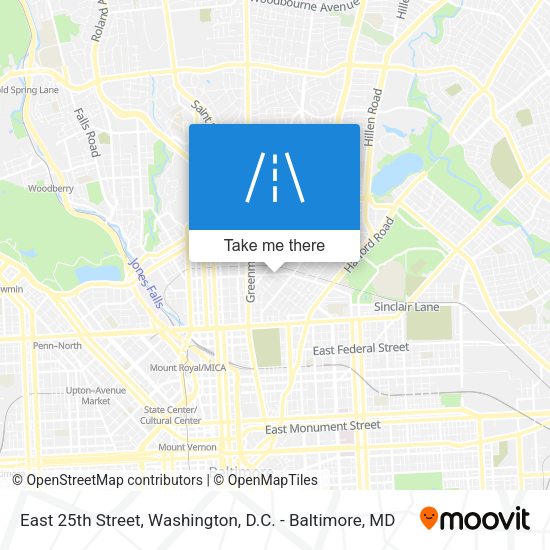 East 25th Street map
