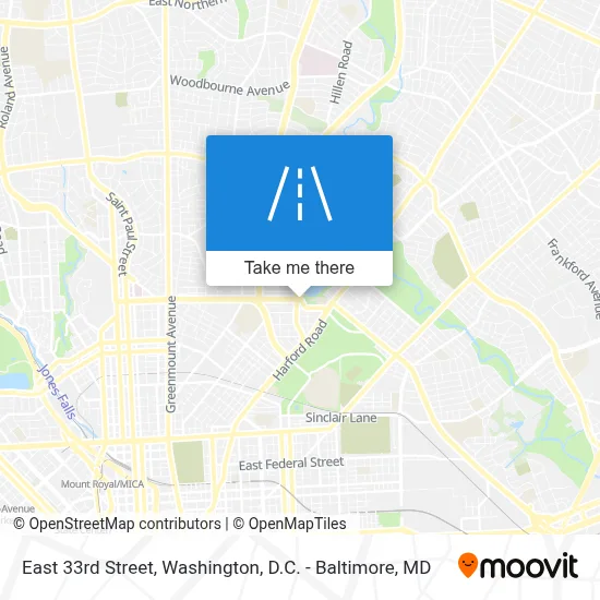 East 33rd Street map