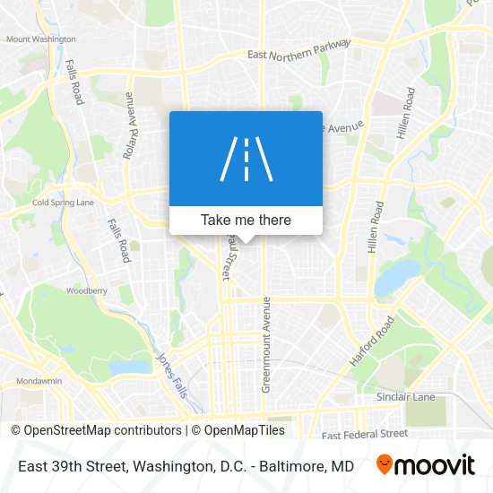 Mapa de East 39th Street
