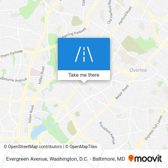 Evergreen Avenue map