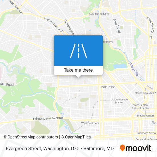 Evergreen Street map
