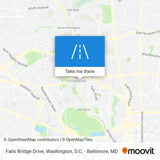 Falls Bridge Drive map