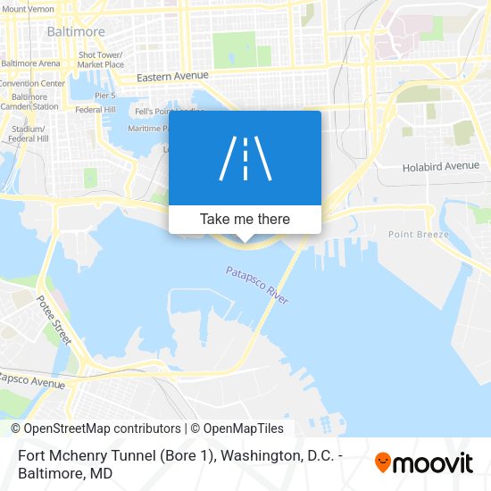 Fort Mchenry Tunnel (Bore 1) map