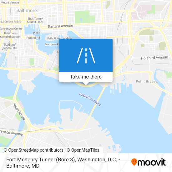Fort Mchenry Tunnel (Bore 3) map