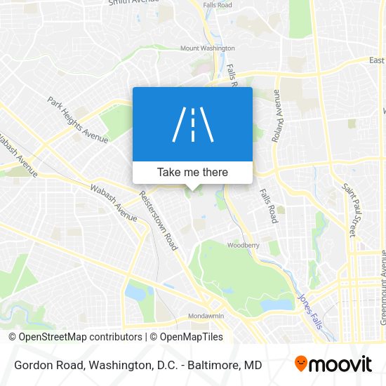 Gordon Road map