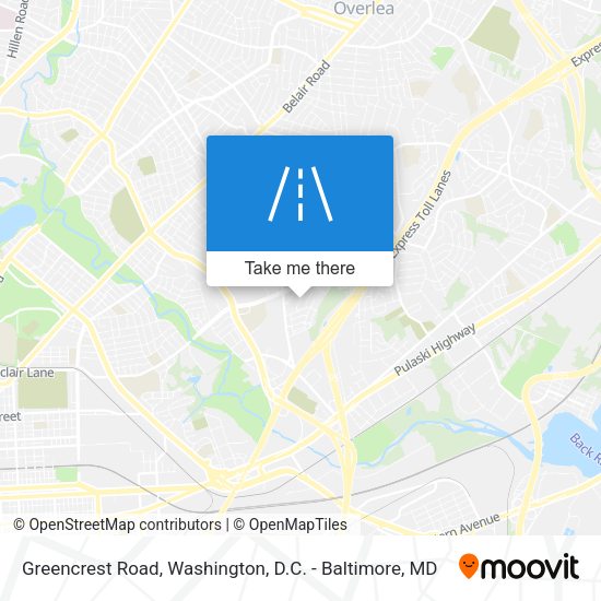 Greencrest Road map