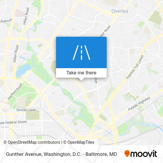 Gunther Avenue map