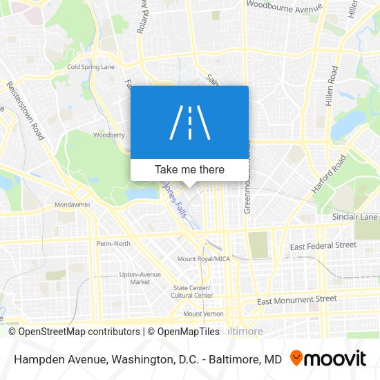 Hampden Avenue map