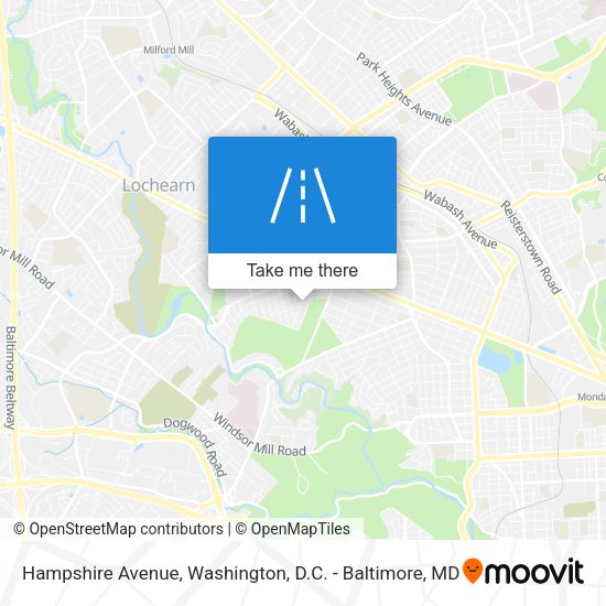 Hampshire Avenue map
