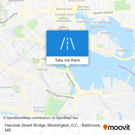 Hanover Street Bridge map